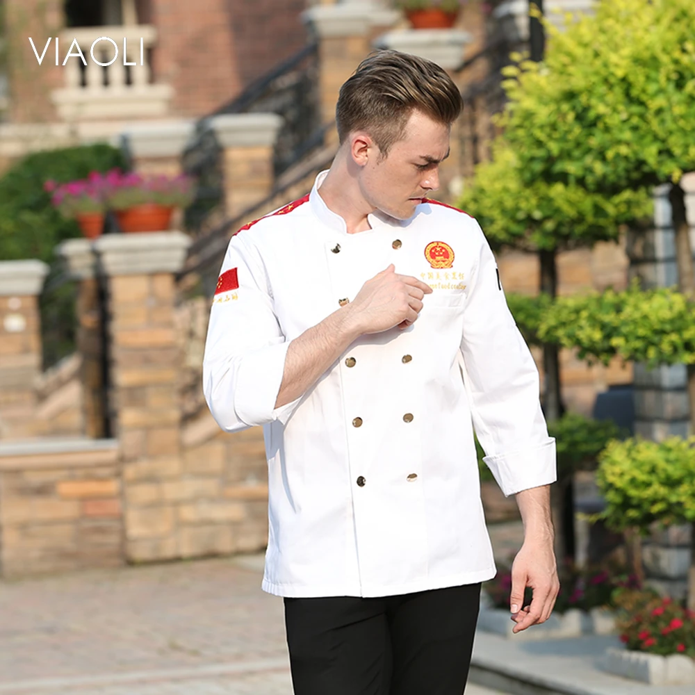 Venta al por mayor de cocina transpirable chaqueta cocina hornear Cafetería Restaurante chef uniforme de chef| - AliExpress