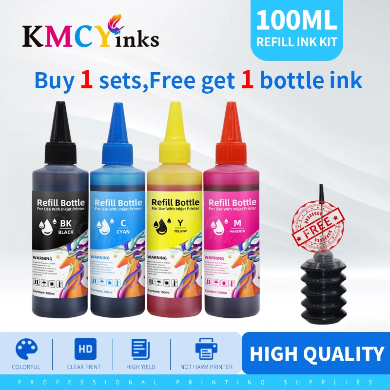KMCYinks T1811-1814 Универсальный чернилами наборы для EPSON XP-212 XP-215 XP-312 XP-315 XP-412 XP-415 XP-225 XP-322