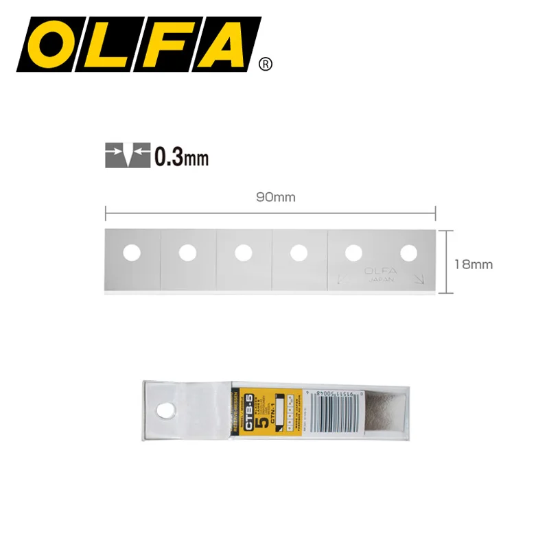 Details about   OLFA SPARE BLADES CTB-5  LOT OF 5 PACKAGES NOS 