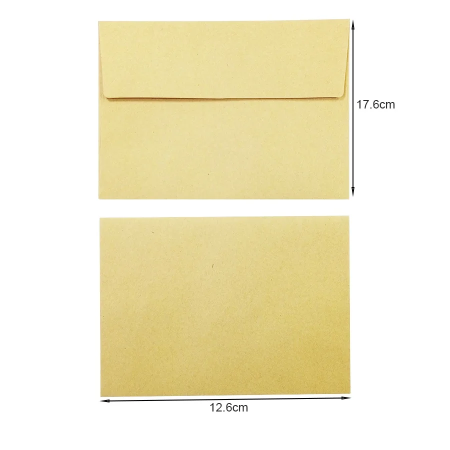  50 Pcs/lot Classical Kraft Blank Paper Envelopes Wedding Invitation Envelope Gift Envelope For Card - 4.00053E+12