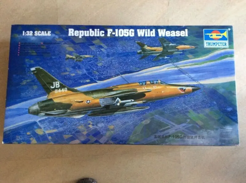 1/32 Trumpeter Aircraft Republic F-105G Wild Weasel Fighter Jet Model Plane Kit Da Costruire Per Regali Per Adulti Th09095-Smt6