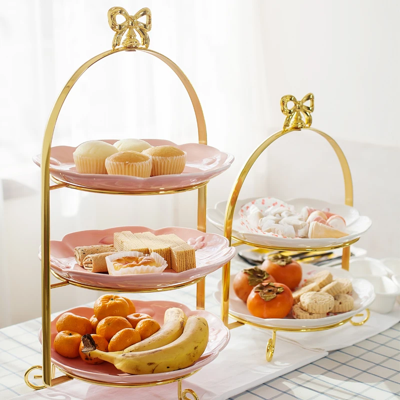 European Multilayer Dessert Cake Stand Cake Plate Dessert Fruit Tray Afternoon Tea Three Tier Cake Stand European Multilayer Dishes Plates Aliexpress