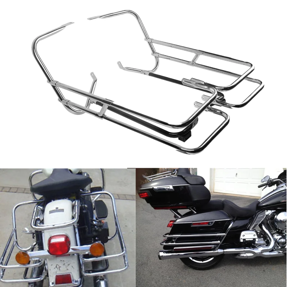 Motocicleta Saddlebag Guard Rail para Harley, Touring, FLHT, FLHR