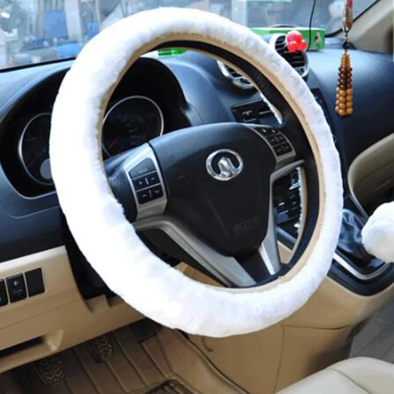White Защита колеса автомобиля, шерстяное эластичное покрытие, ручной тормоз, автомобильный бампер Universial - Название цвета: White