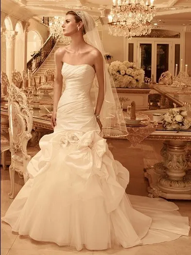 Casamento Романтические цветы тафта vestido de noiva сексуальное модное свадебное платье платья для матери невесты