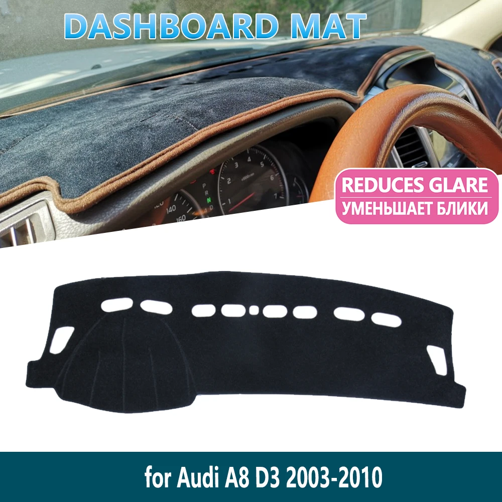 

Противоскользящий коврик S-line для Audi A8 D3 2003 ~ 2010 4E 2008 2009, коврик для приборной панели, внутренняя Солнцезащитная панель, автомобильные аксессуары
