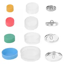 Bolsa de tela cubierta botones Kit de botón de la Ronda de Base botones para manualidades personalizado Artesanías hechas a mano hebilla haciendo herramientas botones para la ropa