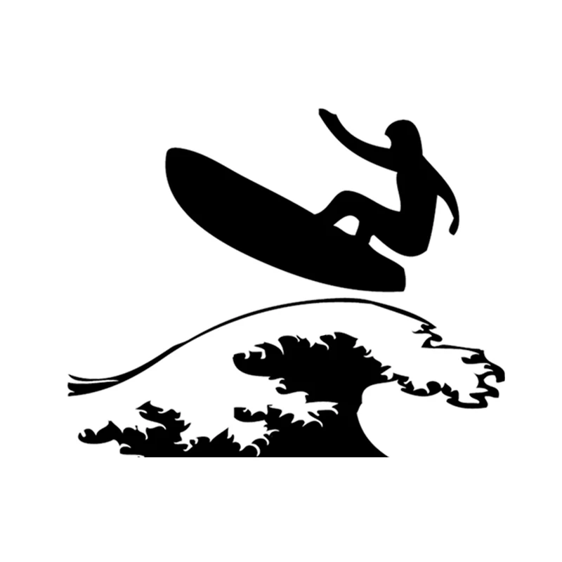 TGS 14.3*11.4CM Fashion Funny Wind Surfer Ocean Sea Decor Car Sticker Vinyl Silhouette Sport C16-0732 | Автомобили и мотоциклы