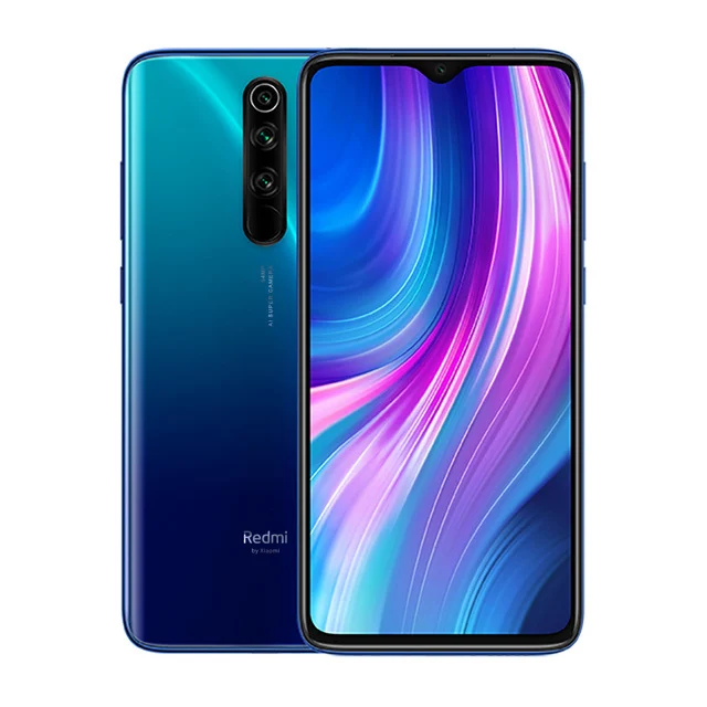 Смартфон Xiaomi Redmi Note 8 Pro с глобальной прошивкой, 6 ГБ, 64 ГБ, 64 мп, четырехъядерный, камера заднего вида, NFC, 4500 мАч, Восьмиядерный мобильный телефон Helio G90T - Цвет: Blue