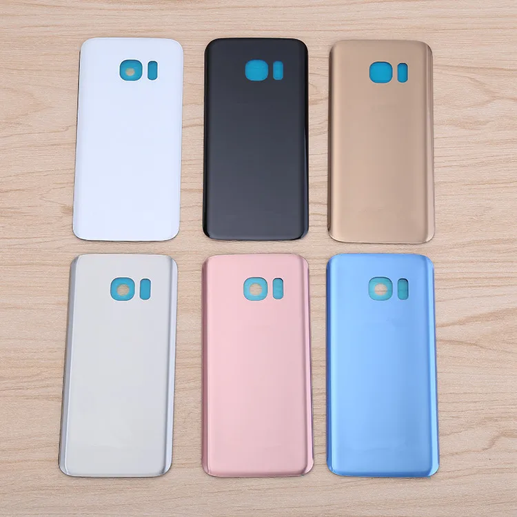 Для samsung Galaxy S7 G930F стеклянная задняя крышка батарейного отсека сзади Корпус дверные замки для Galaxy S7 край G935 запасных Запчасти с помощью клейкой ленты 3м