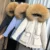 Большой Натуральный мех Енота Лисы С Капюшоном Зимнее пуховое Пальто Женщины 90% Белый Утиный пуховик Толстые Теплые Парки Женская Верхняя одежда