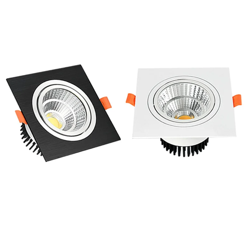 

Square cob Dimmable 5w 7w 9w Led downlight light Ceiling Spot Light AC85-265V ceiling recessed Lights Indoor Lighting