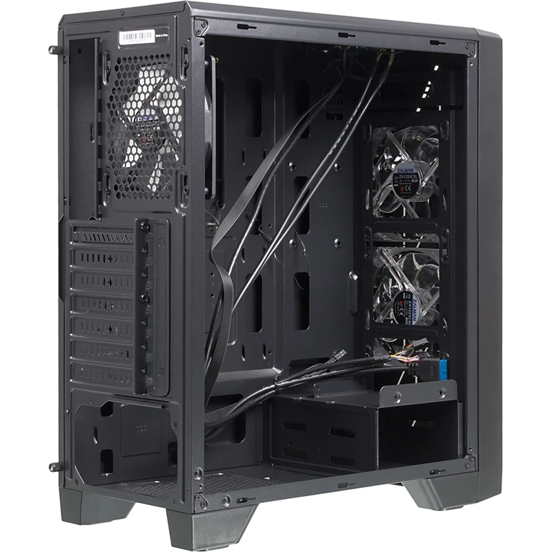 Корпус Zalman S1 черный без БП ATX 2x120mm 2xUSB2.0 1xUSB3.0 audio bott PSU