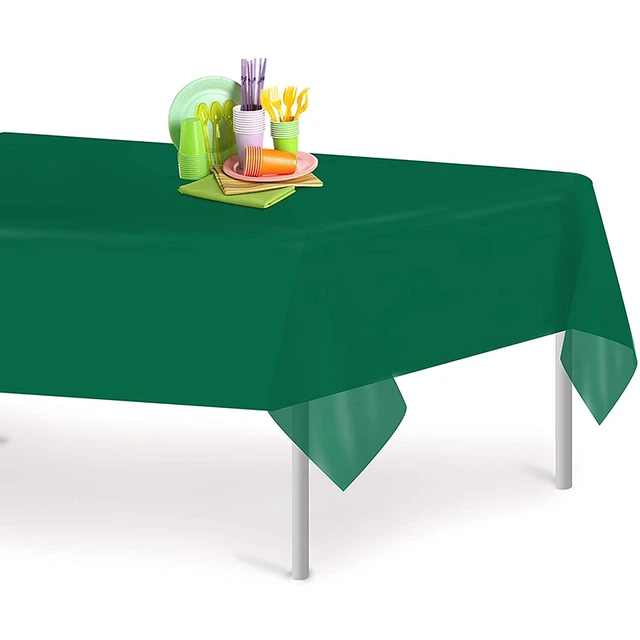 Spedizione gratuita-forniture per il compleanno di nozze per feste, tovaglia  in plastica usa e getta rettangolare verde scuro - AliExpress