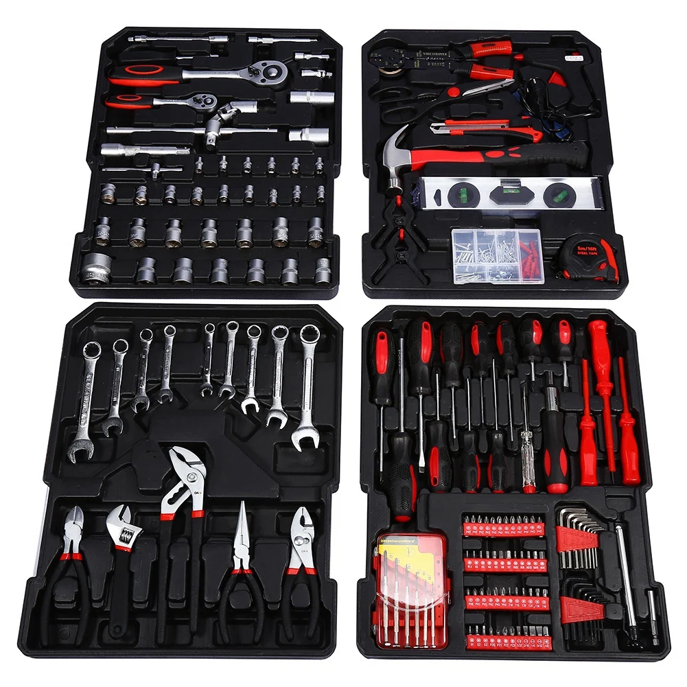 £47.32 399pcs Hand Tool Set With 2pcs Castors Aluminum Trolley Case