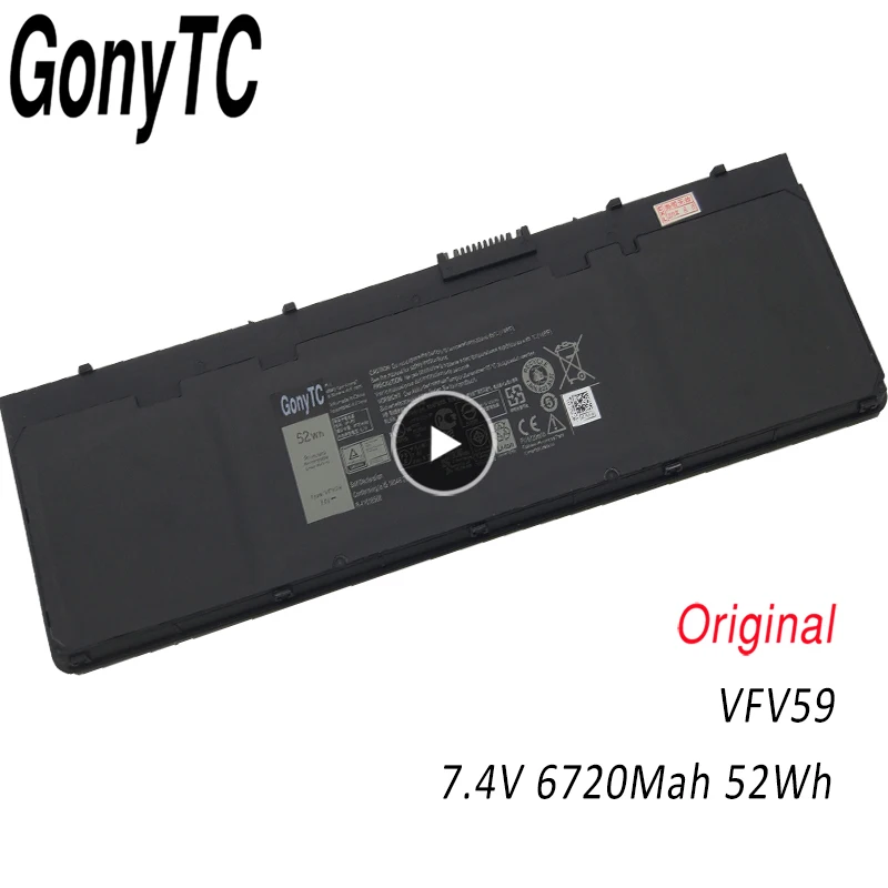 7 4 В 52wh оригинальный VFV59 W57CV GVD76 ноутбук Батарея для DELL Latitude E7240 E7250 0W57CV WD52H