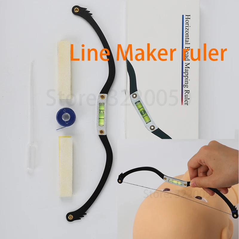 

Mapper Line Marker Ruler Eyebrow Mapping Tool perfectly shaped brows Microblading Professional silver black metal for make-up