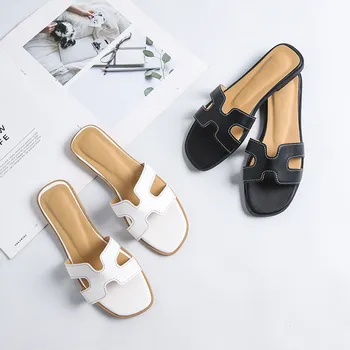 

High Square Heel Flip Flop Ladies Brand Women Slipper Elegant Women Slides Shoes Women Summer Outdoor Sandal hot sale