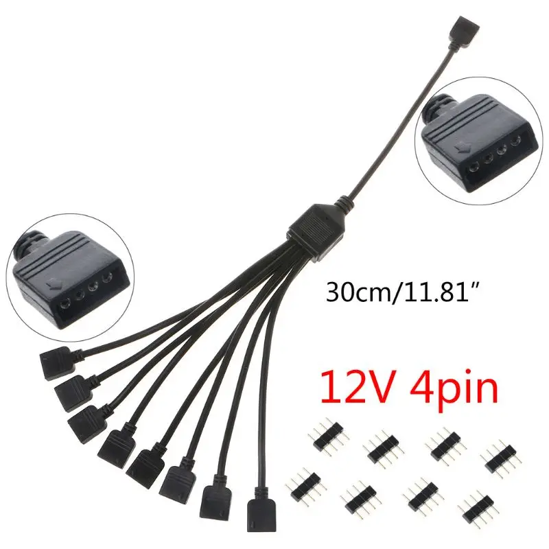 12 В 4Pin AURA RGB Удлинительный кабель материнская плата к разъему сплиттер