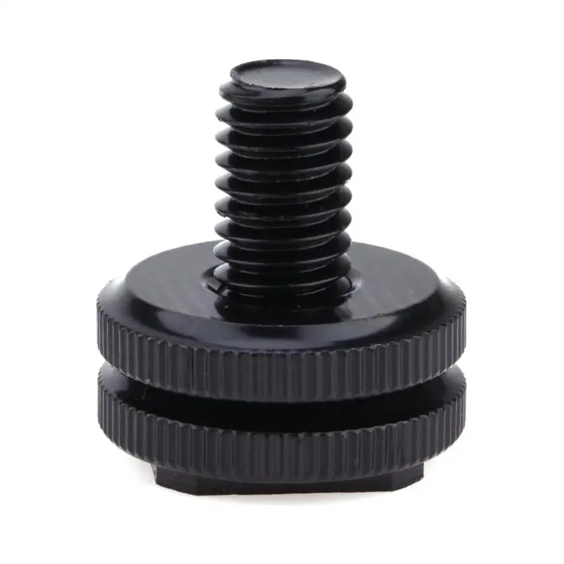 

3/8" Tripod Mount Screw with Double Layer to Flash Hot Shoe Adapter Holder