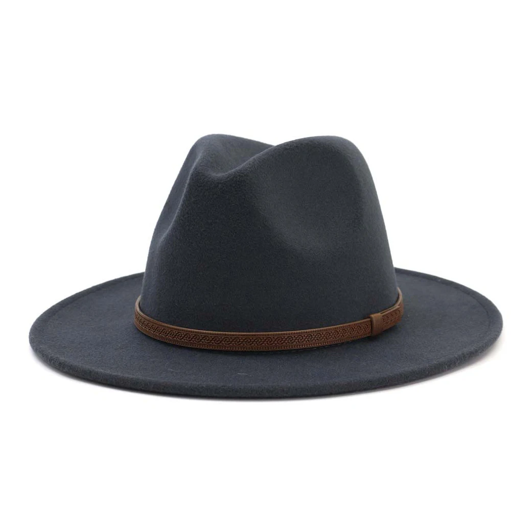 Унисекс Мужская Женская шляпа-федора с поясом широкая шляпа Панама шляпа уличная дорожная шляпа Поп шляпа