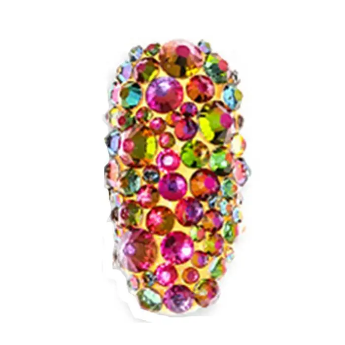 Женское украшение для ногтей, со стразами Круглые красочные блестки DIY искусство ногтей, чехол для мобильного телефона, ногти