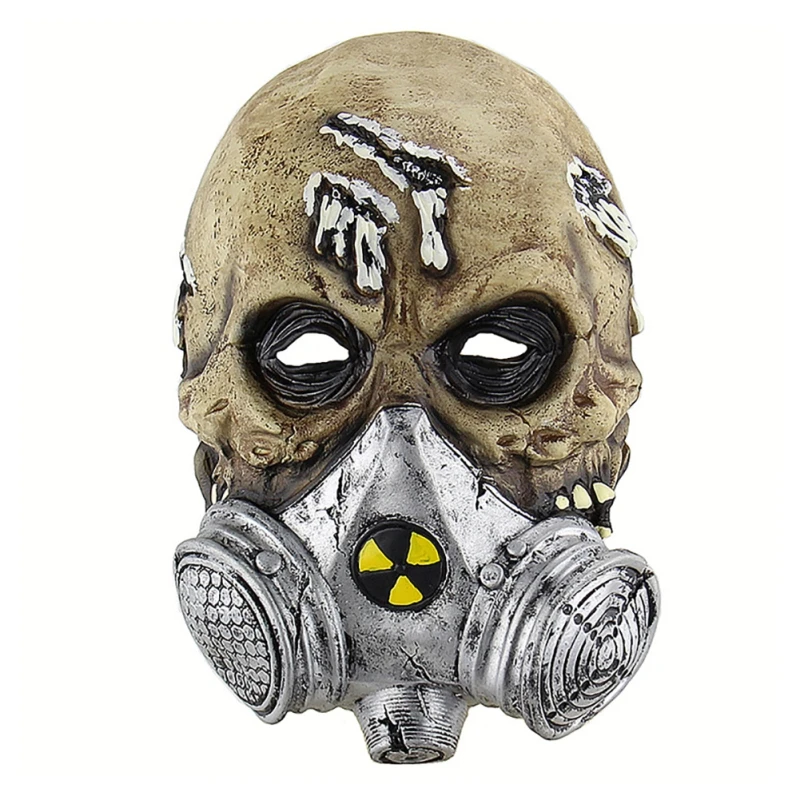 Halloween Horror Mask New Biochemical Gas Mask Latex Skull Cover Full Face Halloween Dance Party hot