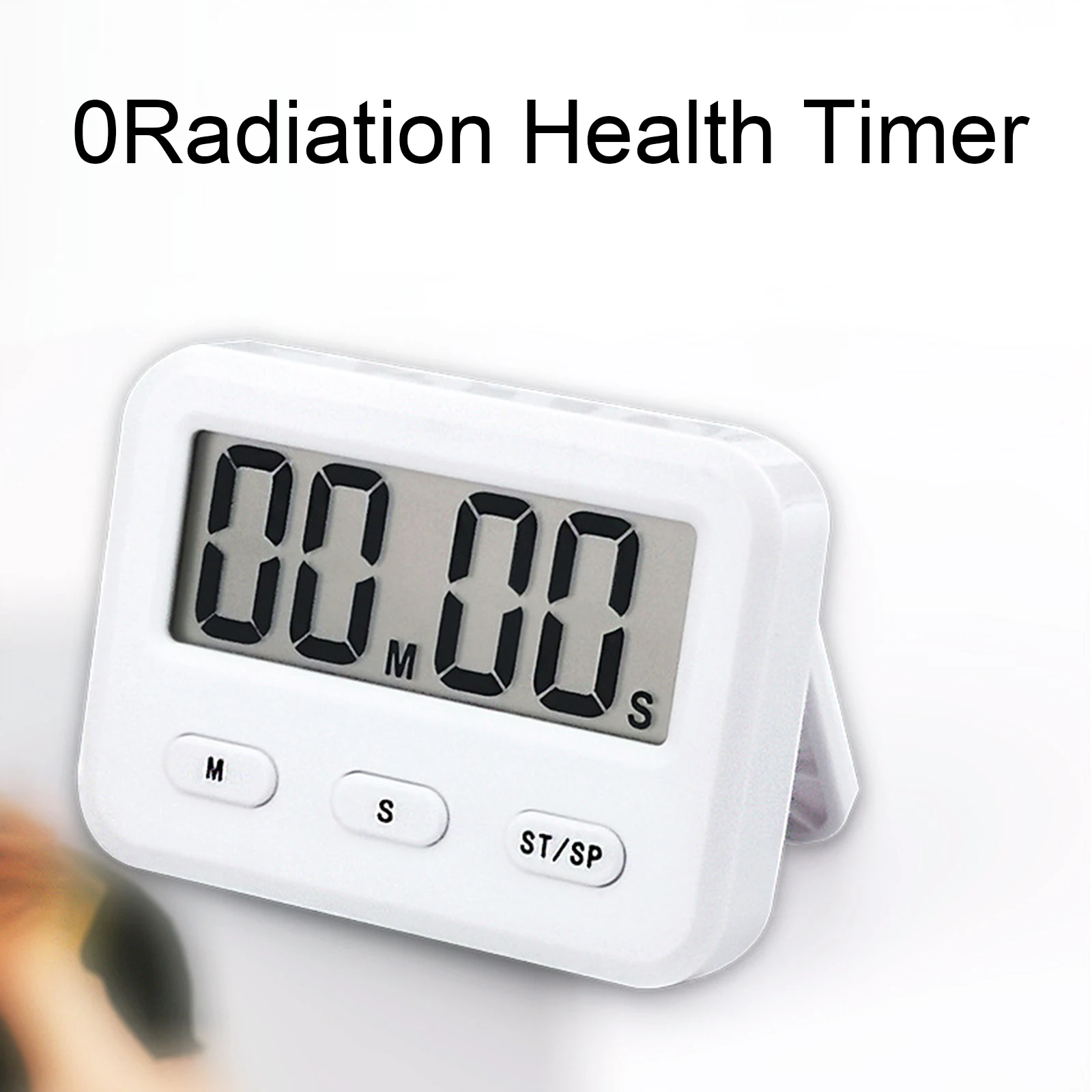 

Electronic Timer Dedicated Electronic Timing Reminder ABS White Countdown Kitchen Baking Timer with Stand Cooking Alarm Clock