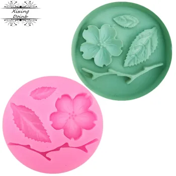 

Doinb Flower tree leaf branch, silicone soft candy mold cake decorating tool candy chocolate Soft Candy Mold