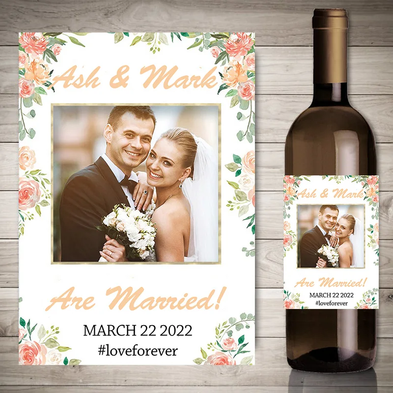 Etichette Adesive Personalizzate Per Bottiglie Di Vino - 20 Pezzi 8.5x10cm, Per Matrimoni E Feste - Foto 4