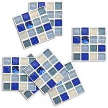 Funlife синий хрусталь мозаика гостиная фон наклейки на стену Европейский стиль домашняя плитка наклейки MTS013