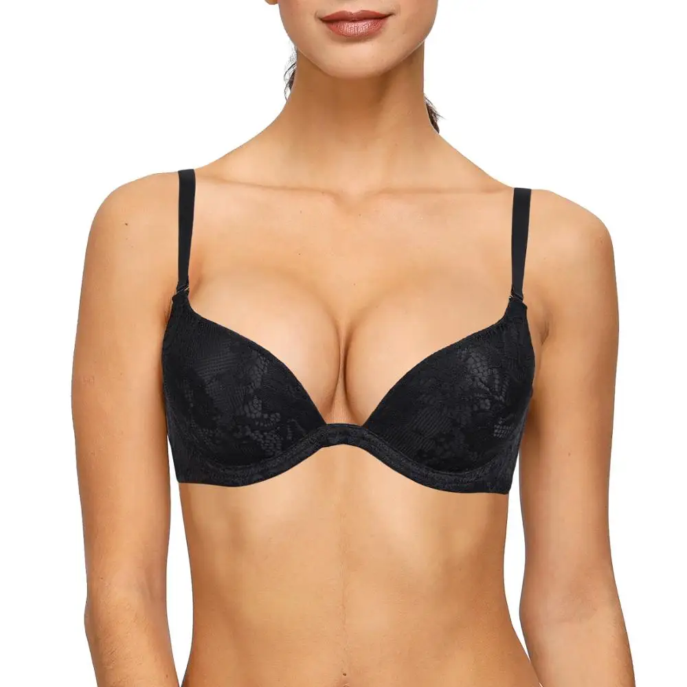 

Women Push Up Bra Sexy Brassiere Wire Bone Lace Bralette Lingerie Small Big Breast Adjusted Female Underwear A B C D DD E Cups