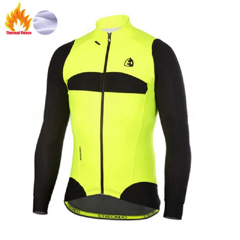 Etxeondo зимняя термо флисовая куртка для велоспорта Джерси с длинным рукавом Ropa