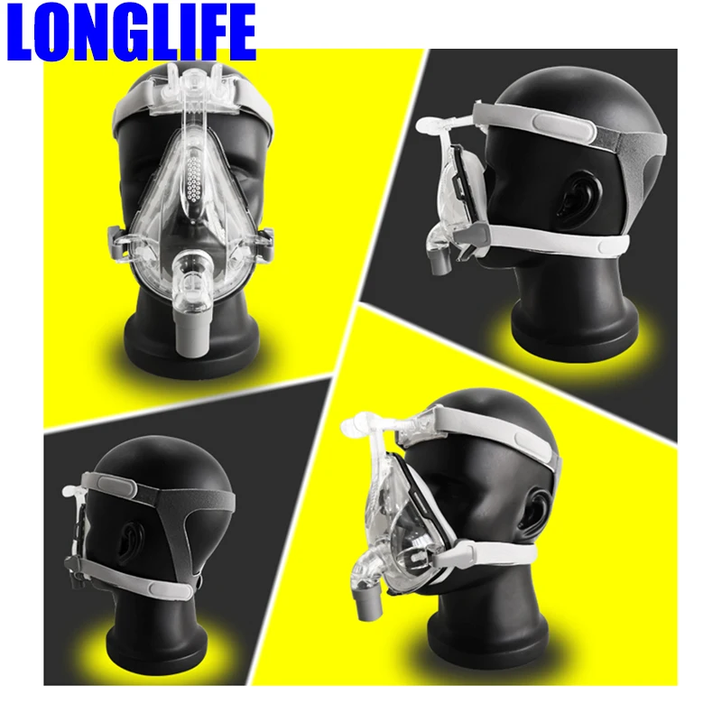 Полнолицевая маска LONGLIFE CPAP F1B Auto для предотвращения храпа и сна универсальная