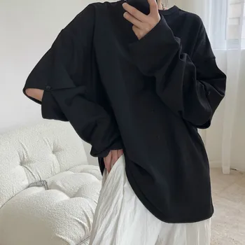 

Hoodies Women Printed Chic Harajuku Oversized BF Streetwear All-match Vintage Loose Casual Pullover O-Neck Womens Clothing