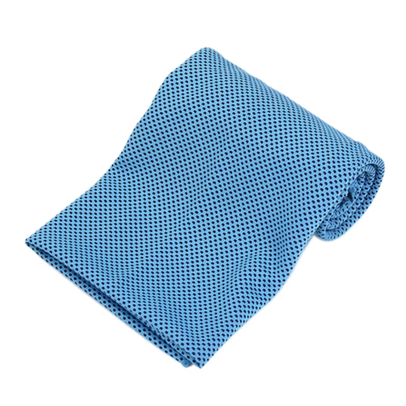 Light Blue Спортивное ледяное полотенце 90x30 см, практичное, долговечное, мгновенное охлаждение, полотенце для лица, Разогревающее, многоразовое, прохладное полотенце, подходит для занятий спортом, тренажерного зала, бега - Цвет: Light Blue