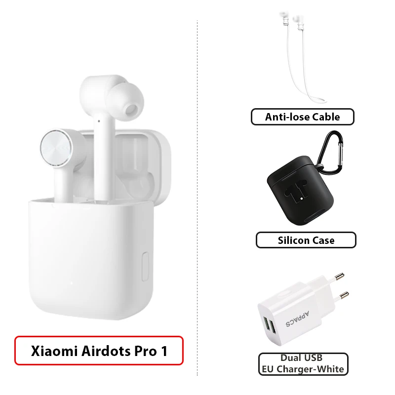 Xiao mi Airdots Pro mi Air Bluetooth наушники Tws ANC переключатель ENC HD автоматическая пауза Tap управление для IOS и Android телефон - Цвет: Add CableChargerBC