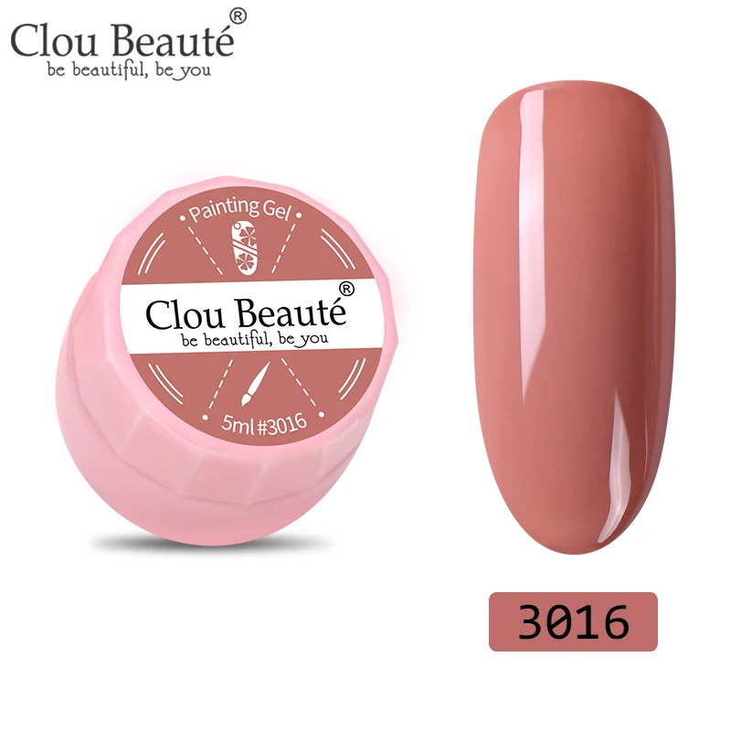 3016 Clou Beaute краска для ногтей маникюр 72 цвета УФ светодиодный замачиваемый УФ-гель для ногтей Топ гель лак для ногтей Гибридный DIY гель для краски - Цвет: 3016