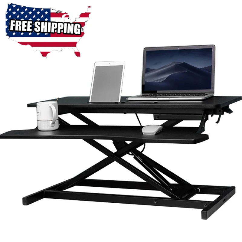 Areyourshop Us Stock Standing Desk Coverter Stand Up Desk Adjustable 