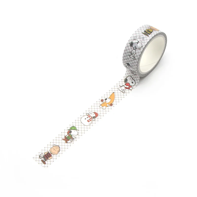 

LX175 Peanuts DIY Scrapbooking Sticky Adhesive Washi Paper Tape Printed Patterns Stickerss