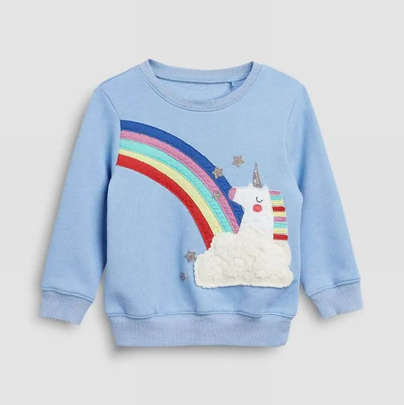 Little maven 2-7Years Autumn Rainbow embroidery Toddler Kids Baby Girl Sweatshirt Children's Clothing For Girl's Sweater Fleeces - Цвет: C0167 same picture