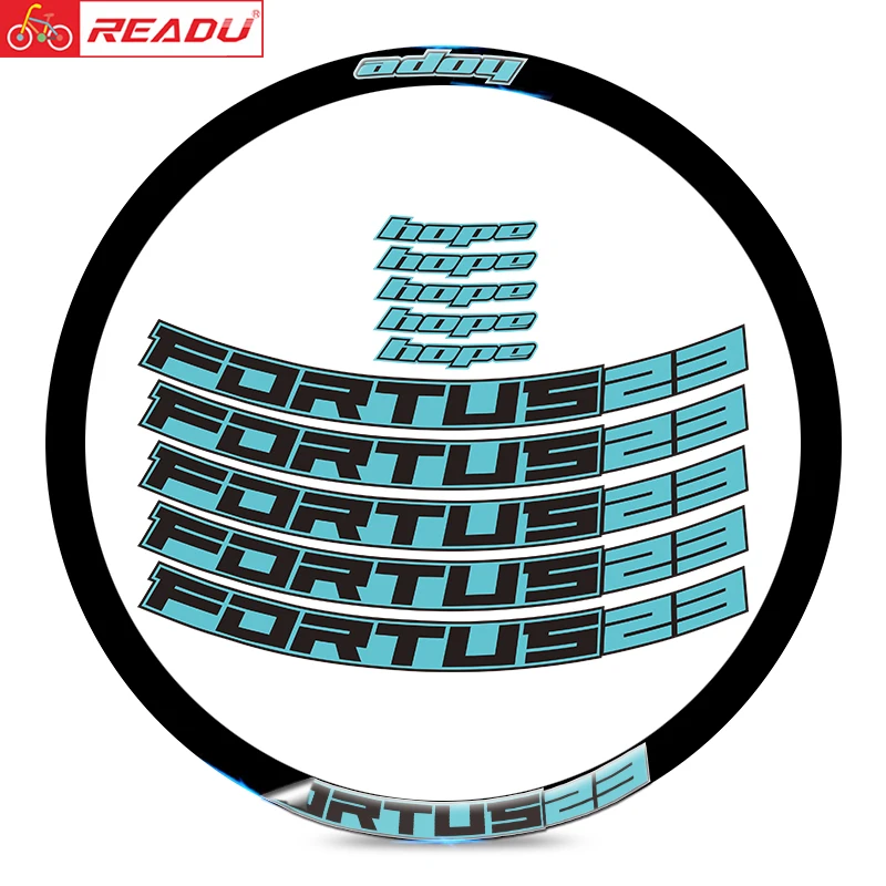 READU hope FORTUS23 mountain wheel rim stickers MTB bicycle rims decals