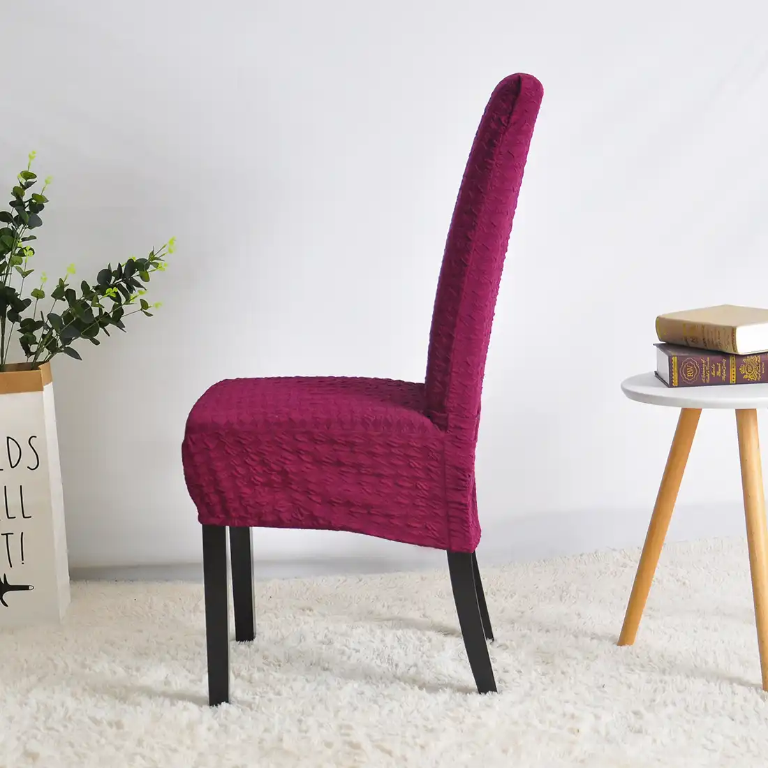 Elastik Sandalye Kilifi Uzun Boylu Sirtli Sandalye Kapitone Kati Renk Strec Koltuk Slipcovers Yemek Odasi Dugun Noel Partisi Aliexpress