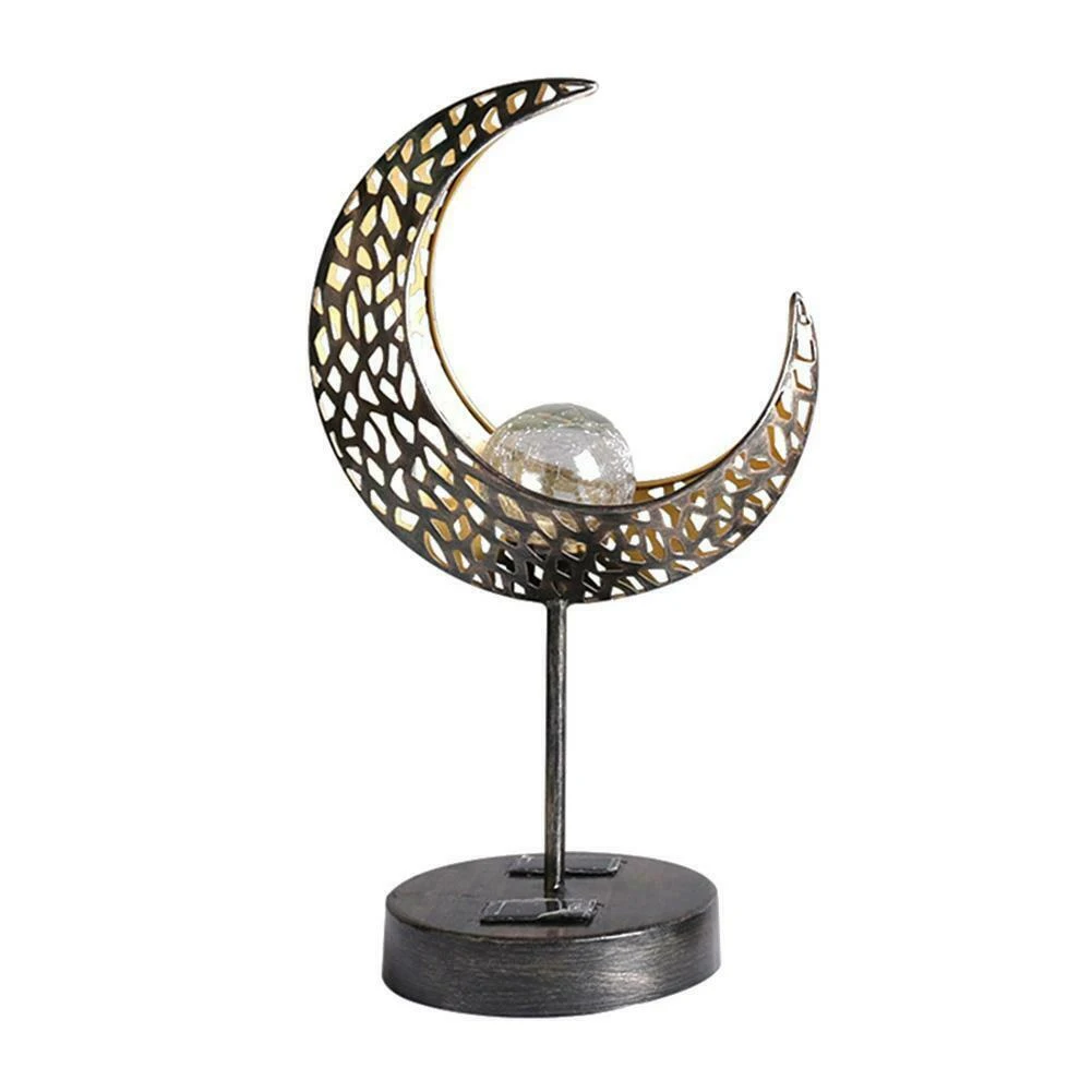

Solar Powered Iron Art Led Hollowed Out Desktop Decorative Garden Exquisite Practical Light Sensor Night Lamp Home Waterproof