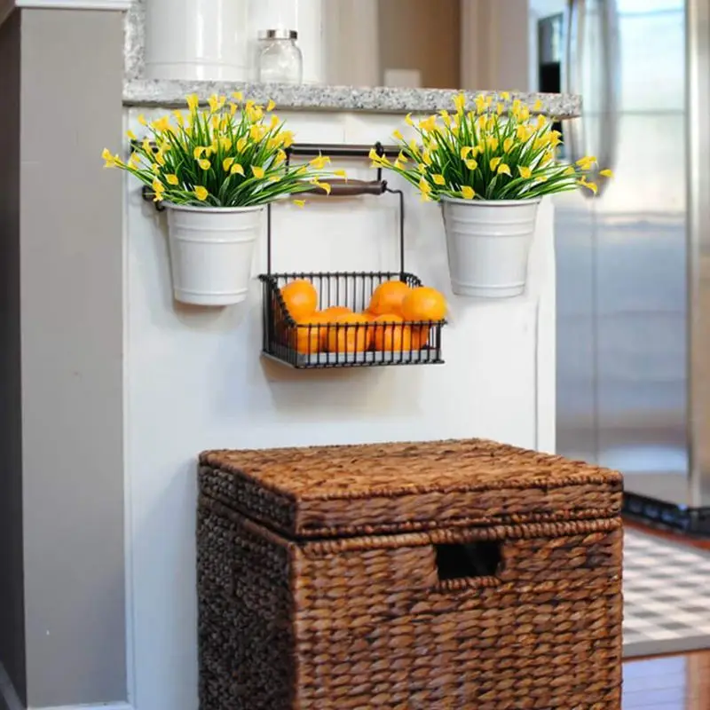 4 шт. искусственные цветы для улицы желтая Калла лилия Искусственные ...