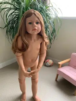 

Huge baby doll 98CM Original Masterpiece big reborn toddler girl hard vinyl body ball jointed doll children clothing model doll