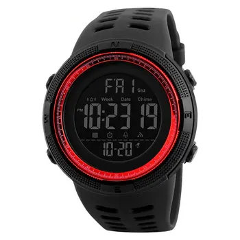 

1215 Men Electronic Fashion Outdoor Sports Watch Backlit Digital Alarm Clock Wristwatch Waterproof Pedometer Watch