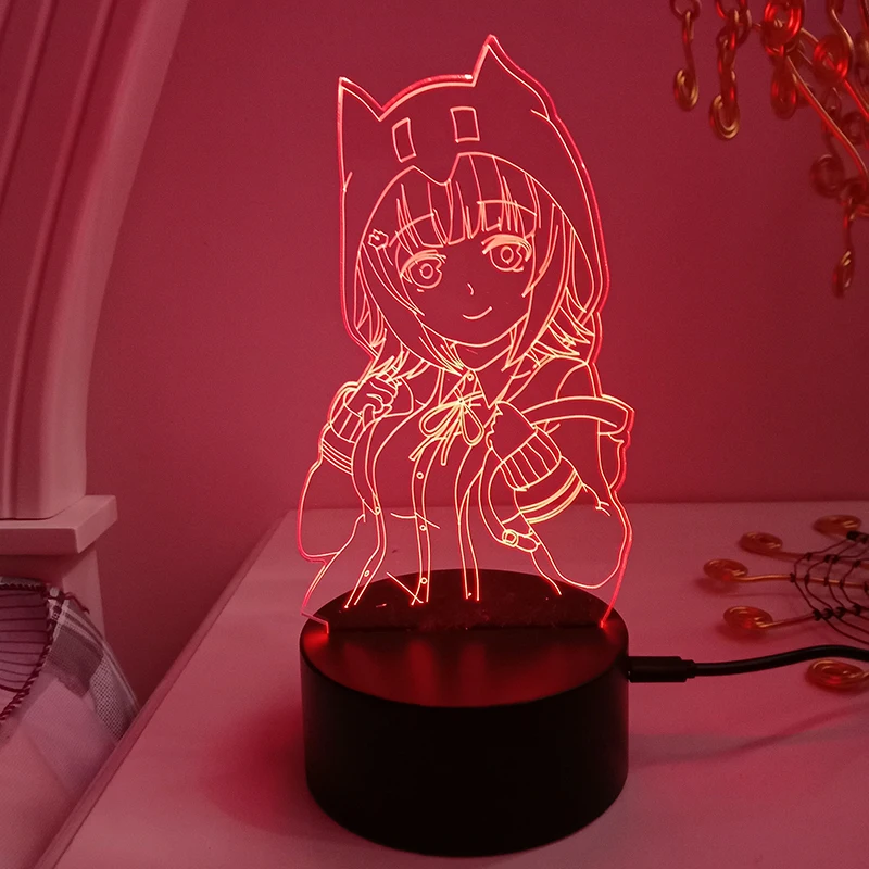 Danganronpa Chiaki Nanami 3d led lamp for bedhome manga ninght lights anime figure room decor lampara de noche dormitorio luces cool night lights