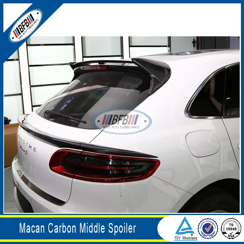 Углеродное волокно 3 шт. задний Средний спойлер крыло подходит для Porsche Macan