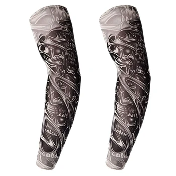 

1 Pair Unisex Temporary Fake Slip on Tattoo Nylon Arm Sleeves Kit Fashion Arm Protector Stockings Slip Accessories